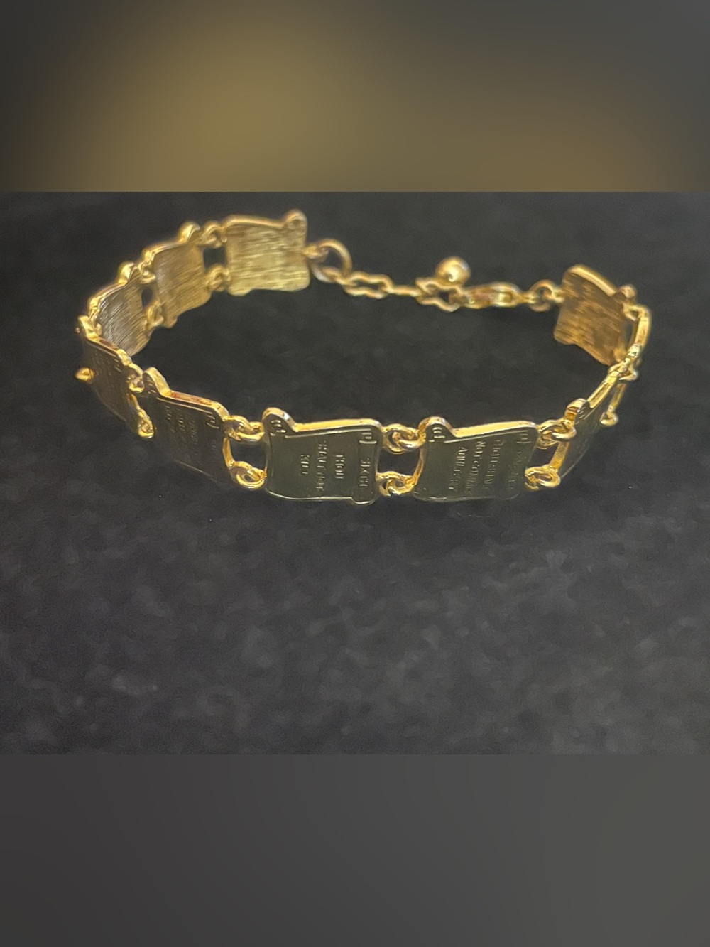 Gold Link BIBLE SCRIPTURE Bracelet - Women Jewelry